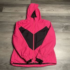 Polar Edge Women’s Clean Pink/Black Medium Lightweight Full Zip Jacket Coat